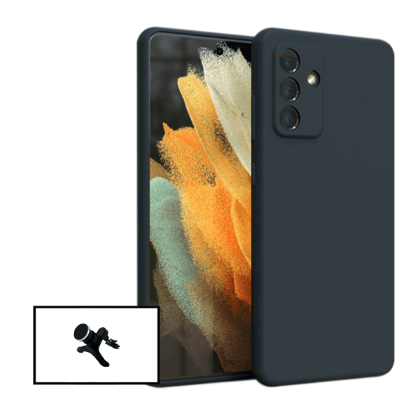Kit Suporte Magnético Com Pernas + Capa Proteção Traseira Silicone para Samsung Galaxy M52 5G