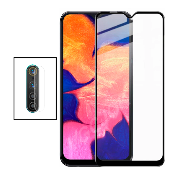 Kit Película Protectora para Câmara Traseira + Película de Vidro Temperado GorilasGlass para Realme 5