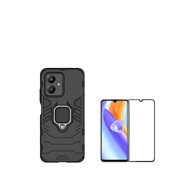 Kit Película de Vidro Temperado GorilasGlass + Capa de Proteção Militar Magnética GIFT4ME para Xiaomi Redmi 13C 5G - Preto