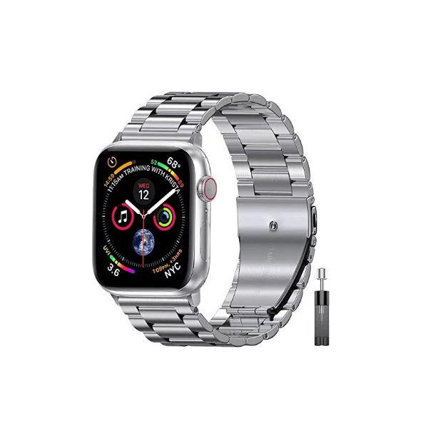 Bracelete de Aço + Ferramenta para Apple Watch SE (2022) - 40mm - Cinza