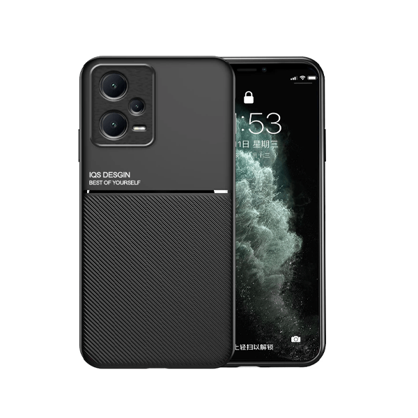 Capa Traseira Magnética Anti Choque para Xiaomi Redmi Note 12 Pro - Preto