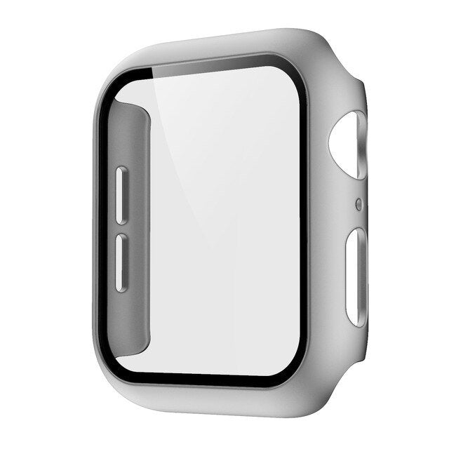 Capa de Proteção + Vidro para Apple Watch Series 8 - 41mm - Cinza