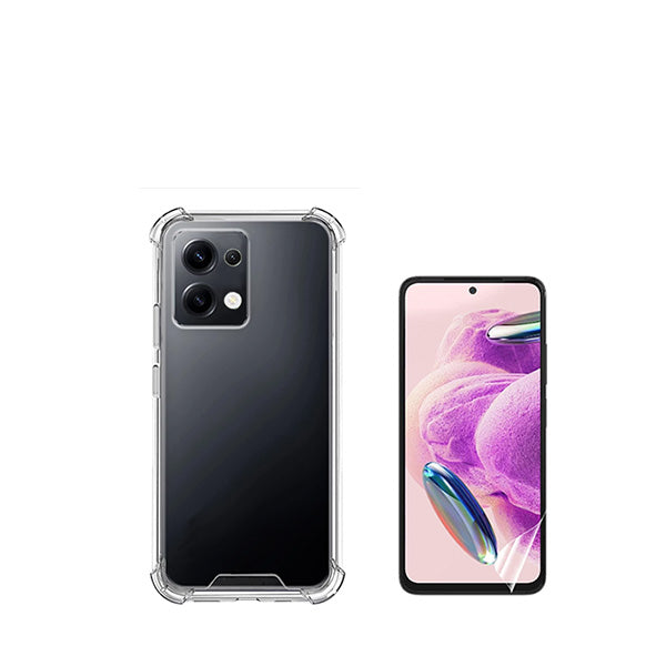 Kit Capa Traseira Super Proteção + Película de Hydrogel Frente Transparente GIFT4ME para Xiaomi Redmi Note 13 4G - Transparente