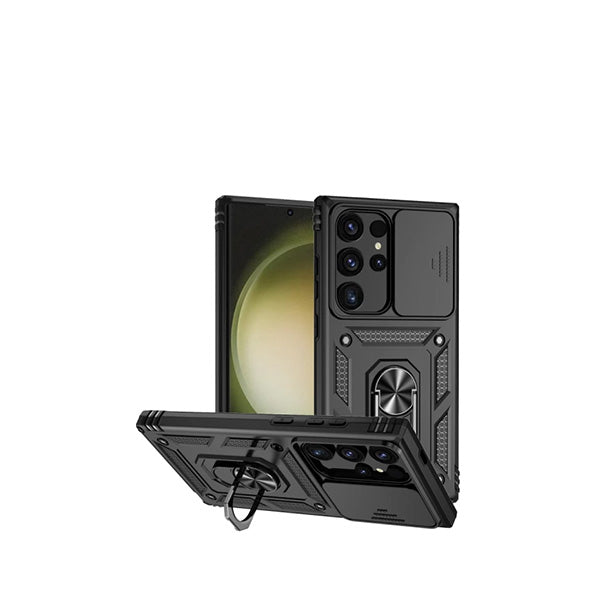 Capa de Proteção Militar Magnética Janela Deslizante GIFT4ME para Samsung Galaxy S24 Ultra 5G - Preto