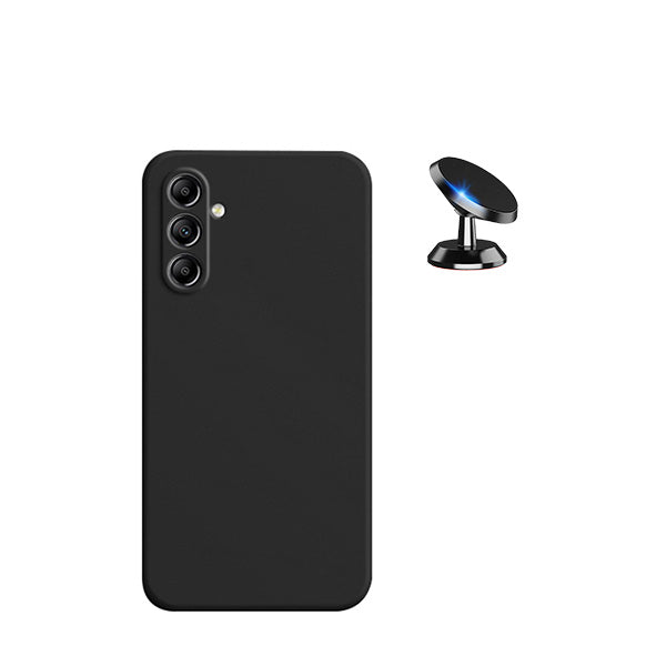 Kit Suporte Magnético + Capa Proteção Traseira Silicone Phonecare para Samsung Galaxy A05s - Preto
