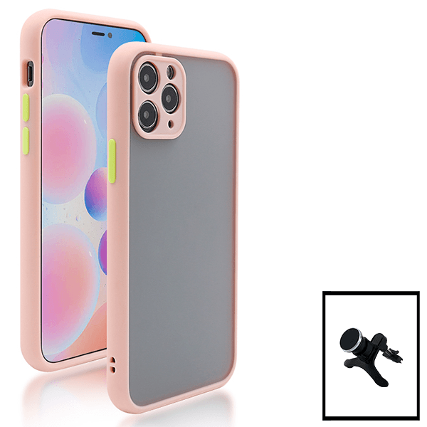 Kit Capa Traseira Proteção Camara + Suporte Magnético Com Pernas para Apple iPhone 14 - Rosa