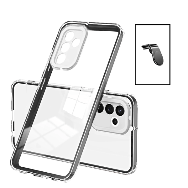 Kit Capa 360 Airbag Anti-Quedas Proteção de Camara + Suporte Magnético L para Samsung Galaxy A13 5G - Transparente