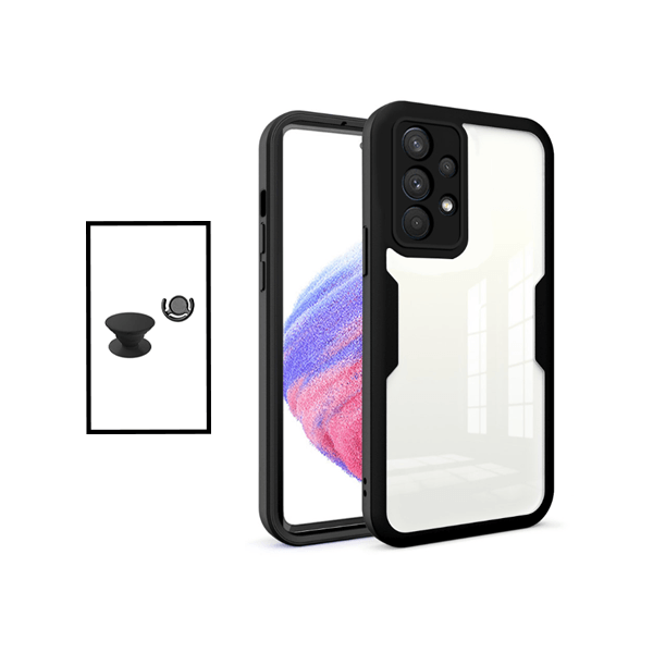 Kit Capa 360° Proteção Frente e Verso + 1 HandHolder + 1 Suporte HandHolder Preto para Samsung Galaxy A32 4G - Preto