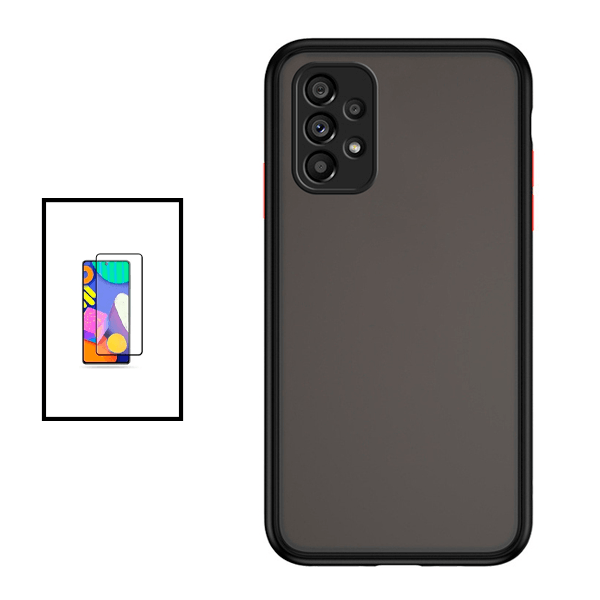 Kit Capa Traseira Proteção Camara + Película de Vidro Temperado GorilasGlass para Samsung Galaxy A53 5G - Preto