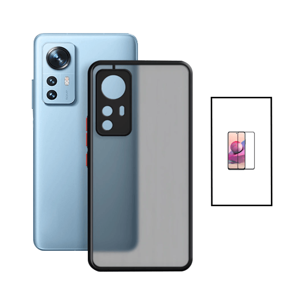 Kit Capa Traseira Proteção Camara + Película de Vidro Temperado GorilasGlass para Xiaomi 12T Pro - Preto