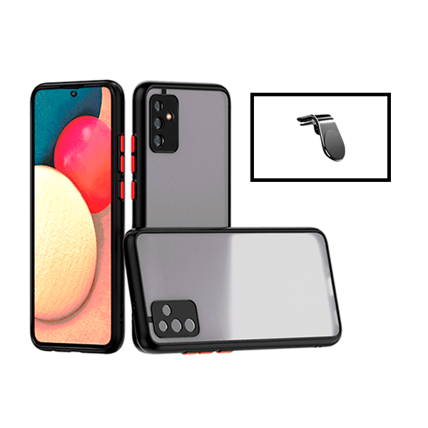 Kit Capa Traseira Proteção Camara + Suporte de Carro Magnético L para Samsung Galaxy M52 5G - Preto