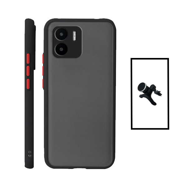 Kit Capa Traseira Proteção Camara + Suporte Magnético Com Pernas para Xiaomi Redmi A1 - Preto