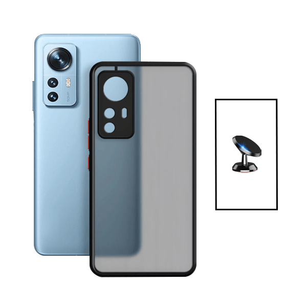 Kit Capa Traseira Proteção Camara + Suporte Magnético para Xiaomi 12T - Preto