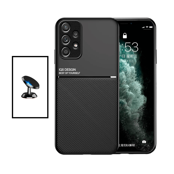 Kit Capa Traseira Magnética Anti Choque + Suporte Magnético para Samsung Galaxy A73 5G - Preto