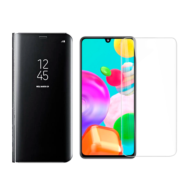 Kit Capa Tipo Livro Inteligente + Película de Vidro Temperado GorilasGlass para Samsung Galaxy A52