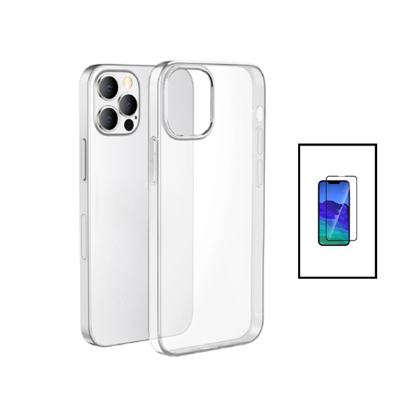 Kit Capa Traseira Super Proteção Transparente para + Película de Vidro Temperado GorilasGlass para Apple iPhone 14 Plus - Transparente