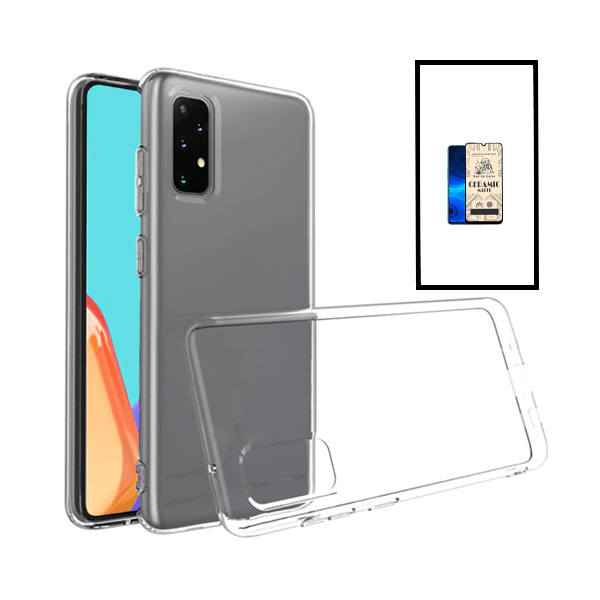 Kit Capa Traseira Super Proteção Transparente para + Vidro Temperado Ceramica Full Cover para Samsung Galaxy A23 5G - Transparente