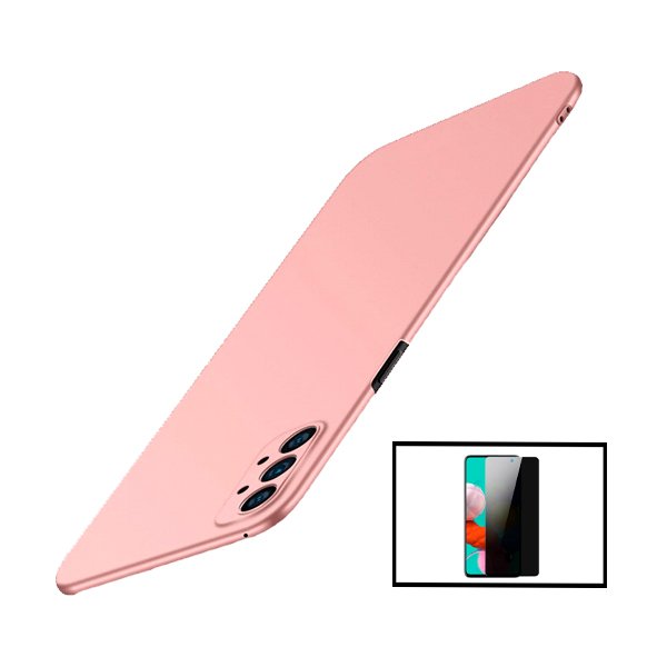 Kit Película de Vidro Temperado Privacidade + Capa Rígida e Fina para Samsung Galaxy A52s 5G