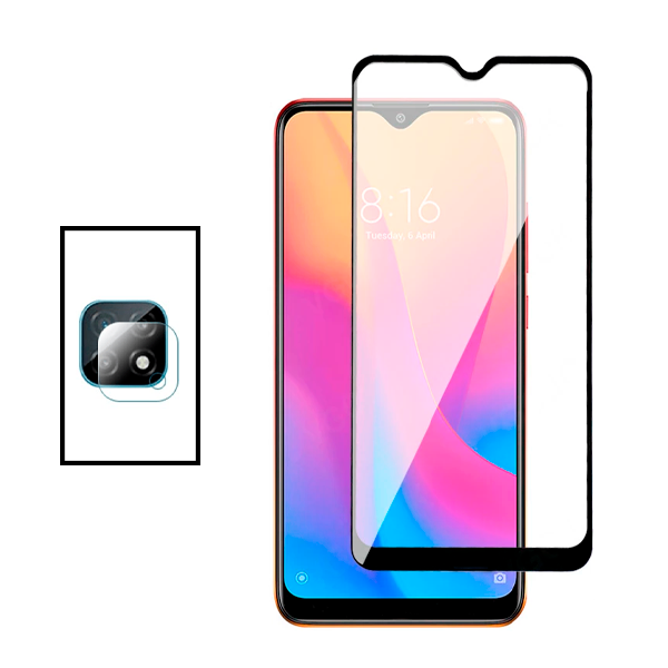 Kit Película Protectora para Câmara Traseira + Película de Vidro Temperado GorilasGlass para Xiaomi Redmi 10C - Transparente/Preto
