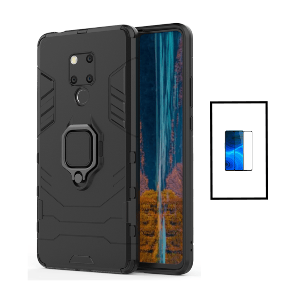 Kit Película de Vidro Temperado GorilasGlass + Capa de Proteção Militar Magnética para Huawei Mate 20X 5G - Preto