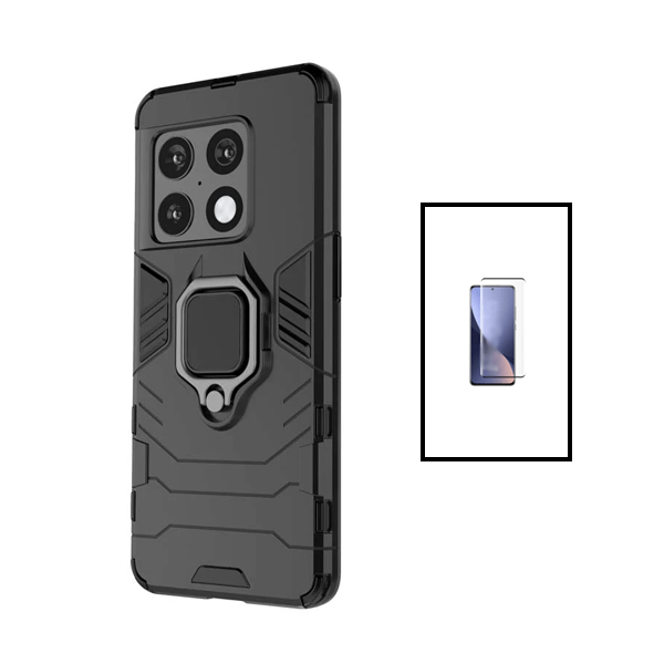 Kit Película de Vidro Temperado GorilasGlass + Capa de Proteção Militar Magnética para OnePlus Ace Pro - Preto