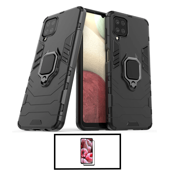 Kit Película de Vidro Temperado GorilasGlass + Capa de Proteção Militar Magnética para Samsung Galaxy M33 5G - Preto