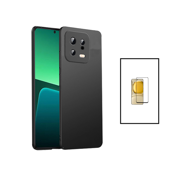 Kit Película de Vidro Temperado GorilasGlass + Capa Rígida e Fina para Xiaomi 13 - Preto