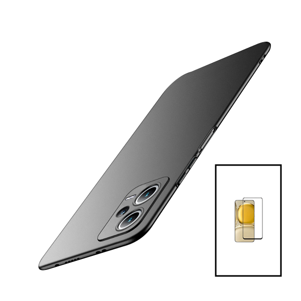Kit Película de Vidro Temperado GorilasGlass + Capa Rígida e Fina para Xiaomi Poco X5 - Preto