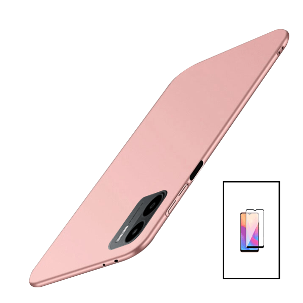 Kit Película de Vidro Temperado GorilasGlass + Capa Rígida e Fina para Xiaomi Redmi A1 - Rosa