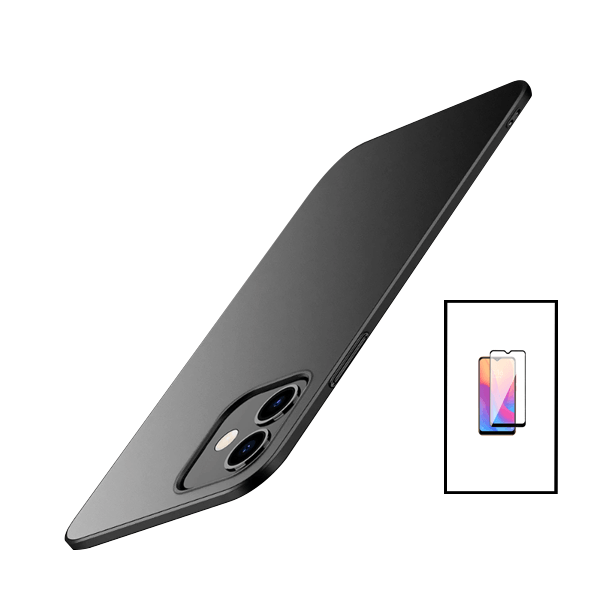 Kit Película de Vidro Temperado GorilasGlass + Capa Rígida e Fina para Xiaomi Redmi Note 12 - Preto