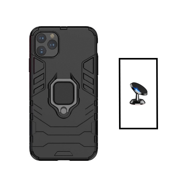Kit Suporte Magnético + Capa de Proteção Militar Magnética para Apple iPhone 14 Plus - Preto