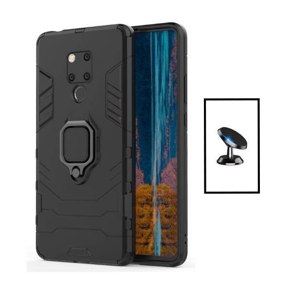 Kit Suporte Magnético + Capa de Proteção Militar Magnética para Huawei Mate 20X 5G - Preto