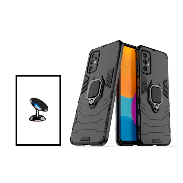 Kit Suporte Magnético + Capa de Proteção Militar Magnética para Samsung Galaxy A23 - Preto