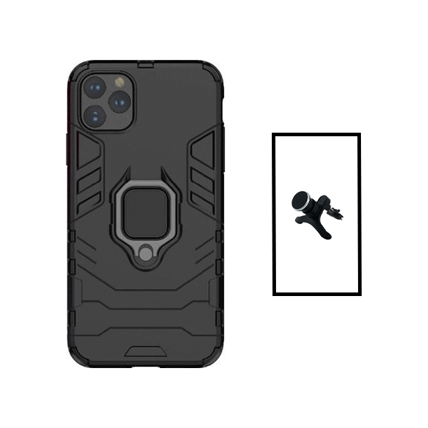 Kit Suporte Magnético Com Pernas + Capa de Proteção Militar Magnética para Apple iPhone 14 Pro Max - Preto