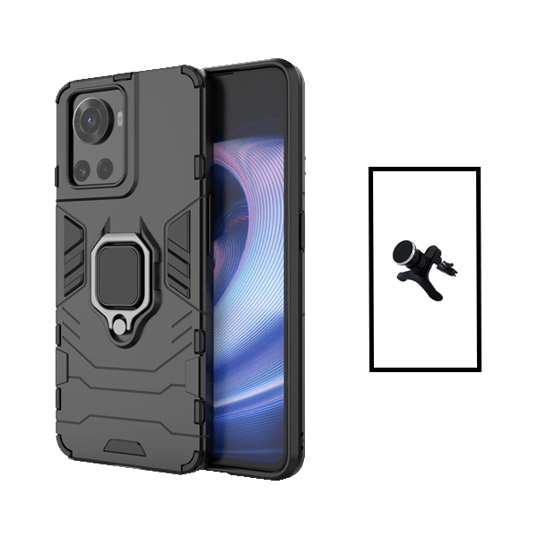 Kit Suporte Magnético Com Pernas + Capa de Proteção Militar Magnética para OnePlus Ace - Preto