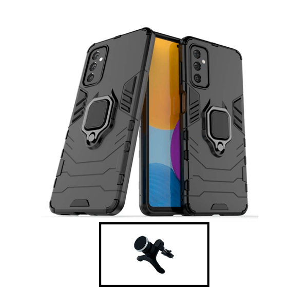 Kit Suporte Magnético Com Pernas + Capa de Proteção Militar Magnética para Samsung Galaxy M23 5G - Preto