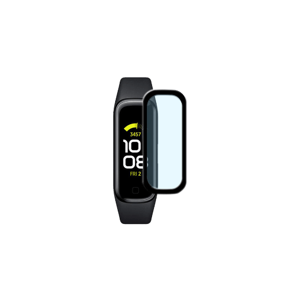 Película Protectora de Ecrã Gel Full Cover Com Bordas Pretas para Samsung Galaxy Fit 2 SM-R220 - Transparente