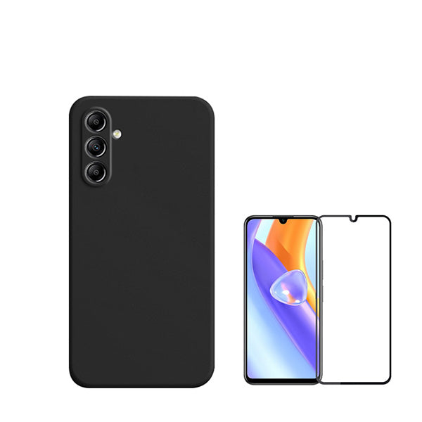 Kit Película de Vidro Temperado GorilasGlass + Capa Proteção Traseira Silicone Phonecare para Samsung Galaxy A05s - Preto