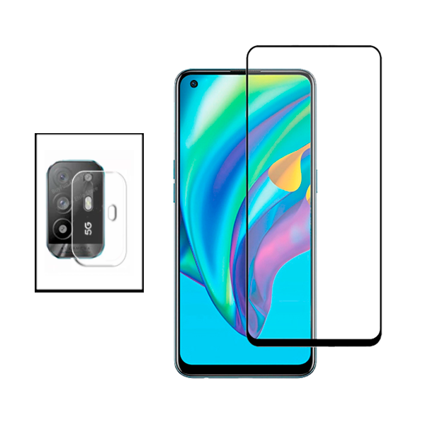 Kit Película Protectora para Câmara Traseira + Película de Vidro Temperado GorilasGlass para Oppo F19 Pro+ 5G