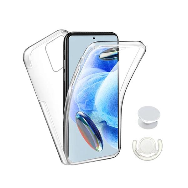 Kit Capa 360° Proteção Frente e Verso + 1 HandHolder + 1 Suporte HandHolder Branco GIFT4ME para Xiaomi 14 - Transparente/Branco