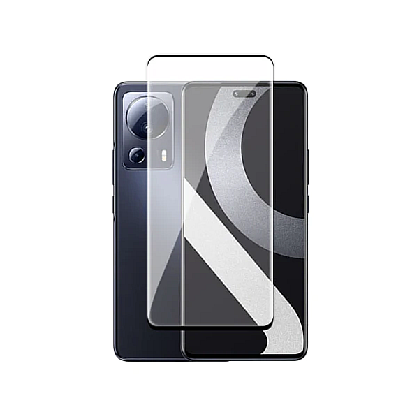 Película de Vidro Temperado GorilasGlass Curvado para Xiaomi 13 Lite - Transparente/Preto