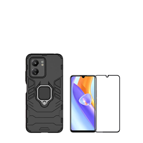 Kit Película de Vidro Temperado GorilasGlass + Capa de Proteção Militar Magnética GIFT4ME para Xiaomi Redmi 13C - Preto