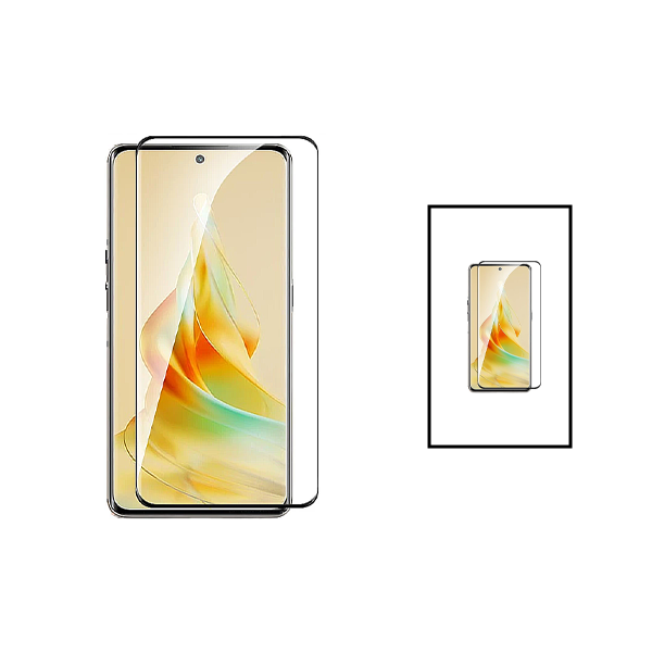 Kit 2 Película de Vidro Temperado GorilasGlass para Oppo Reno 8T 5G - Transparente/Preto