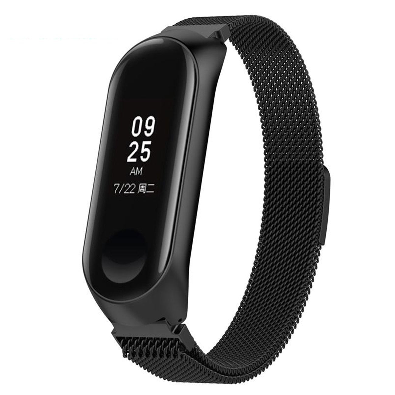 Bracelete Milanese Com Fecho Magnético para Xiaomi Mi Band 7 - Preto