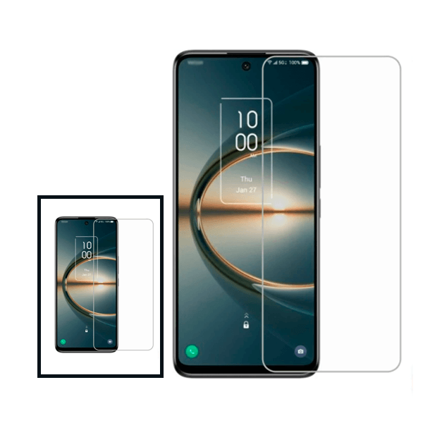 Kit 2 Vidros Temperados ClearGorilasGlass para TCL 30 V 5G - Transparente/Preto