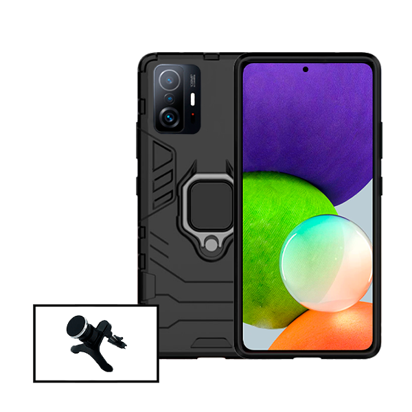 Kit Suporte Magnético Com Pernas + Capa de Proteção Militar Magnética para Xiaomi 11T Pro