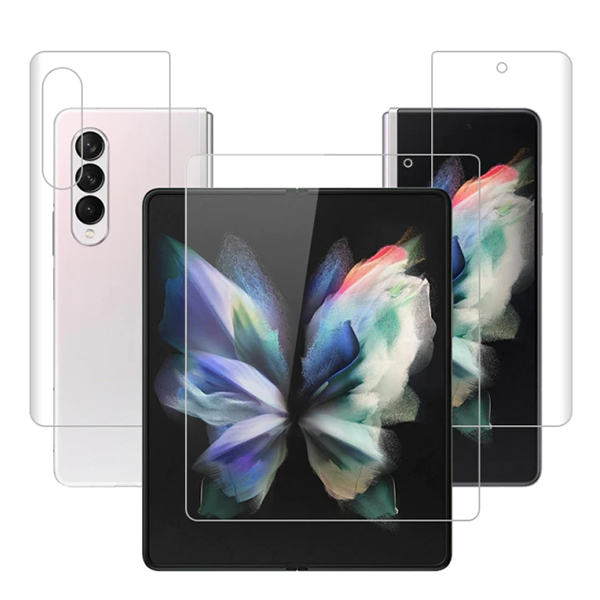 Kit Película Protectora de Hydrogel Frente + Frente Large + Verso para Samsung Galaxy Z Fold3 5G
