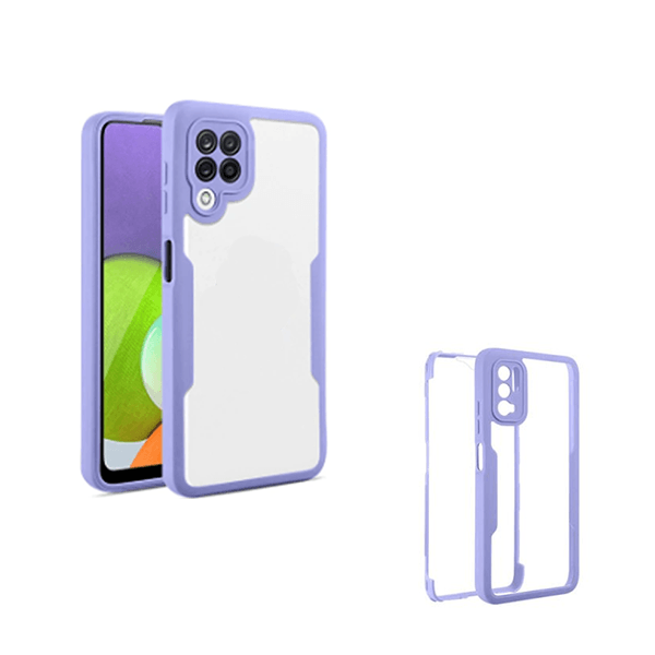 Capa 360° Proteção Frente e Verso para Samsung Galaxy A12 - Roxo