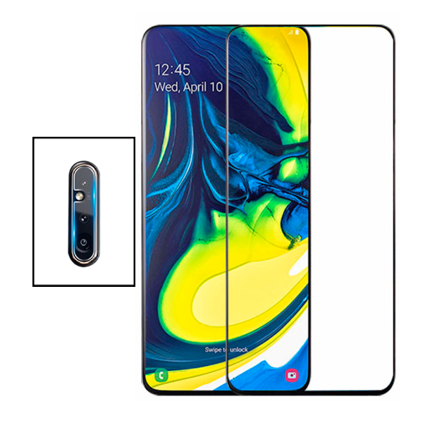Kit Película Protectora para Câmara Traseira + Película de Vidro Temperado GorilasGlass para Samsung Galaxy A80