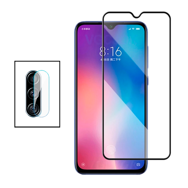 Kit Película Protectora para Câmara Traseira + Película de Vidro Temperado GorilasGlass para Xiaomi Mi A3